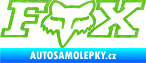 Samolepka Fox 001 3D karbon zelený kawasaki
