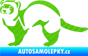 Samolepka Fretka 002 levá 3D karbon zelený kawasaki