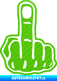 Samolepka Fuck off levá 3D karbon zelený kawasaki