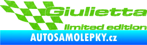 Samolepka Giulietta limited edition levá 3D karbon zelený kawasaki