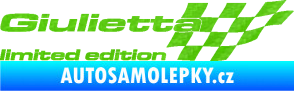 Samolepka Giulietta limited edition pravá 3D karbon zelený kawasaki