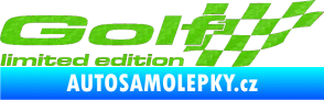 Samolepka Golf limited edition pravá 3D karbon zelený kawasaki