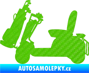 Samolepka Golfista 011 levá 3D karbon zelený kawasaki