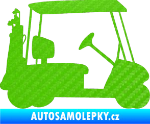 Samolepka Golfista 012 pravá 3D karbon zelený kawasaki