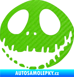 Samolepka Halloween 003 levá 3D karbon zelený kawasaki