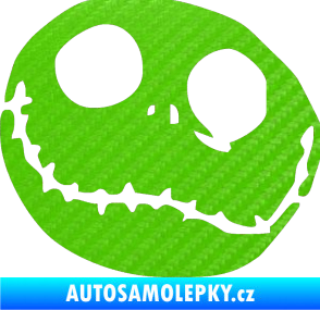Samolepka Halloween 005 levá 3D karbon zelený kawasaki