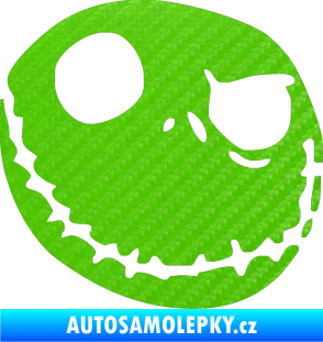 Samolepka Halloween 008 pravá 3D karbon zelený kawasaki
