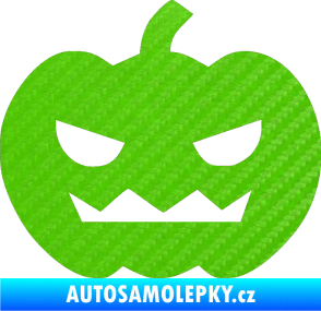 Samolepka Halloween 013 levá 3D karbon zelený kawasaki