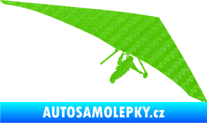 Samolepka Hang Glider 001 pravá rogalo 3D karbon zelený kawasaki