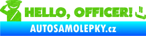 Samolepka Hello, Officer! 3D karbon zelený kawasaki