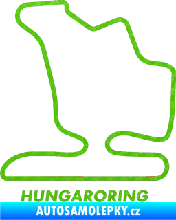 Samolepka Okruh Hungaroring 3D karbon zelený kawasaki