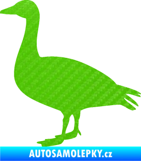 Samolepka Husa 001 levá 3D karbon zelený kawasaki