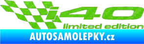 Samolepka i40 limited edition levá 3D karbon zelený kawasaki
