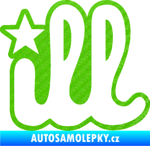 Samolepka ILL 002 3D karbon zelený kawasaki