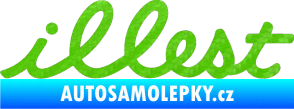 Samolepka Illest 001 3D karbon zelený kawasaki