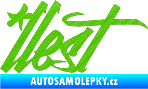 Samolepka Illest 002 3D karbon zelený kawasaki