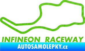 Samolepka Okruh Infineon Raceway 3D karbon zelený kawasaki