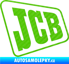 Samolepka JCB - jedna barva 3D karbon zelený kawasaki