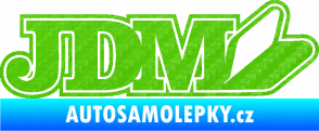 Samolepka JDM 001 symbol 3D karbon zelený kawasaki