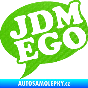Samolepka JDM Ego 3D karbon zelený kawasaki