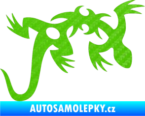 Samolepka Ještěrka 002 pravá 3D karbon zelený kawasaki