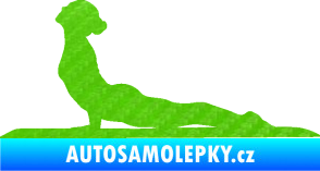 Samolepka Jóga 004 levá 3D karbon zelený kawasaki