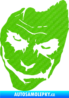 Samolepka Joker 002 levá tvář 3D karbon zelený kawasaki