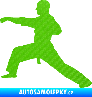 Samolepka Judo 001 levá 3D karbon zelený kawasaki