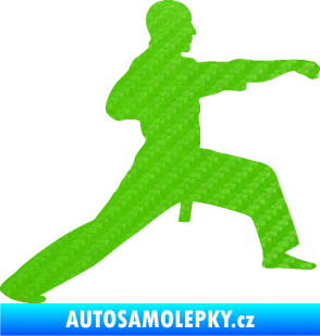 Samolepka Judo 001 pravá 3D karbon zelený kawasaki