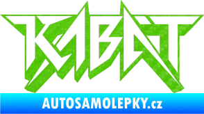 Samolepka Kabát 002 3D karbon zelený kawasaki