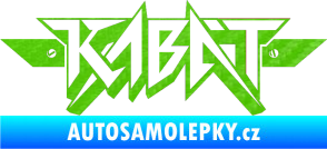 Samolepka Kabát 003 3D karbon zelený kawasaki