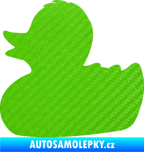 Samolepka Kachnička 001 levá 3D karbon zelený kawasaki
