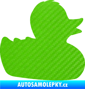 Samolepka Kachnička 001 pravá 3D karbon zelený kawasaki