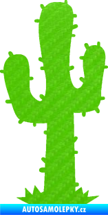 Samolepka Kaktus 001 levá 3D karbon zelený kawasaki