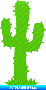 Samolepka Kaktus 001 pravá 3D karbon zelený kawasaki