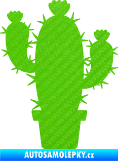 Samolepka Kaktus 003 levá 3D karbon zelený kawasaki