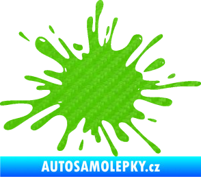 Samolepka Kaňka 002 levá 3D karbon zelený kawasaki