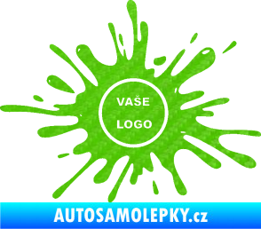 Samolepka Kaňka 003 znak 3D karbon zelený kawasaki