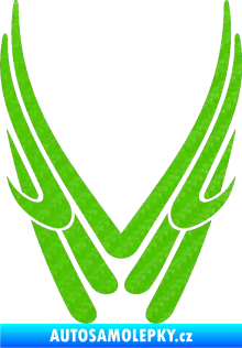 Samolepka Kapota 011 3D karbon zelený kawasaki