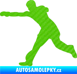 Samolepka Karate 004 levá 3D karbon zelený kawasaki