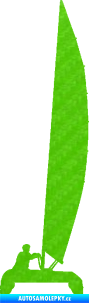 Samolepka Katamaran 001 levá 3D karbon zelený kawasaki