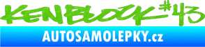 Samolepka Kenblock 43 3D karbon zelený kawasaki