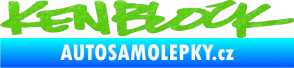 Samolepka Kenblock 3D karbon zelený kawasaki