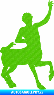 Samolepka Kentaur 001 pravá 3D karbon zelený kawasaki
