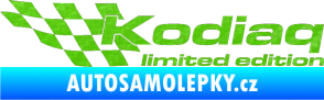 Samolepka Kodiaq limited edition levá 3D karbon zelený kawasaki