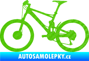 Samolepka Kolo 001 levá - (horské kolo) 3D karbon zelený kawasaki