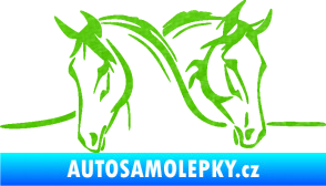 Samolepka Koníci 006 levá 3D karbon zelený kawasaki