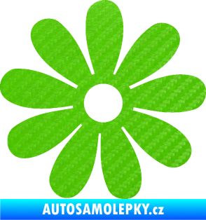 Samolepka Kopretina 001 3D karbon zelený kawasaki