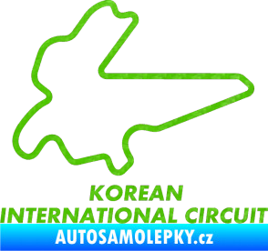 Samolepka Okruh Korean International Circuit 3D karbon zelený kawasaki