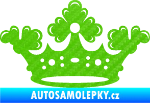 Samolepka Korunka 002 3D karbon zelený kawasaki